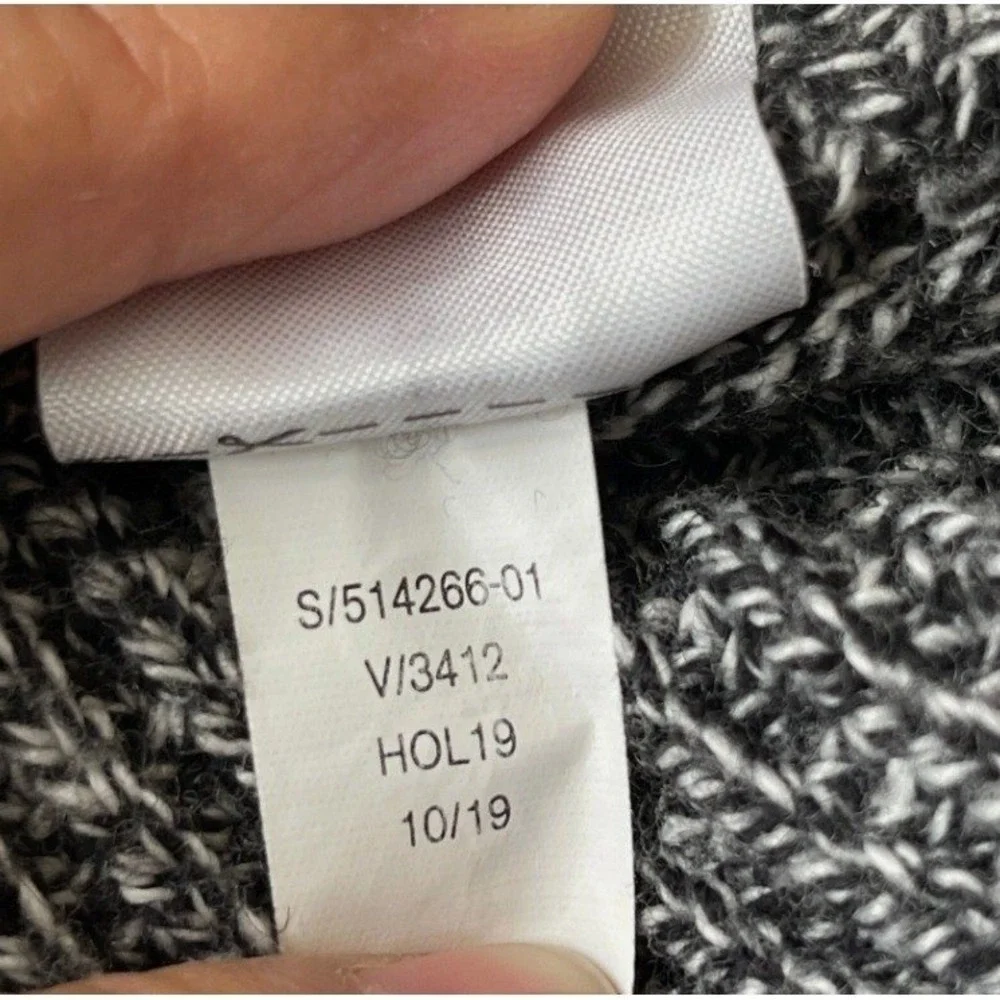 Banana Republic Sweater Mens Large Black Grey Colorblock Wool Blend Excellent